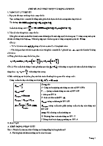 Phương pháp học nhanh Vật lí Lớp 12 - Tập 2 - Chuyên đề 3: Điện xoay chiều - Chủ đề 21: Máy phát điện và động cơ điện - Phạm Hồng Vương