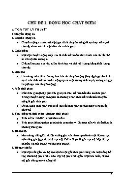 Tài liệu bồi dưỡng học sinh giỏi Vật lí Lớp 10 - Tập 1 - Chủ đề 1: Động học chất điểm (Phần 1) - Chu Văn Biên