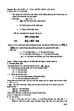 Tài liệu bồi dưỡng học sinh giỏi Vật lí Lớp 10 - Tập 2 - Phần 5: Cơ sở của nhiệt động lực học - Chuyên đề 2: Nguyên lý I của nhiệt động lực học - Chu Văn Biên