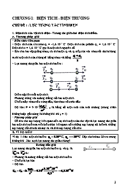 Tài liệu bồi dưỡng học sinh giỏi Vật lí Lớp 11 - Tập 1 - Phần 1: Điện tích. Điện trường - Chuyên đề 1: Lực tương tác tĩnh điện - Chu Văn Biên