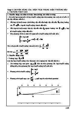 Tài liệu bồi dưỡng học sinh giỏi Vật lí Lớp 11 - Tập 1 - Phần 1: Điện tích. Điện trường - Chuyên đề 5: Chuyển động của điện tích trong điện trường đều - Chu Văn Biên