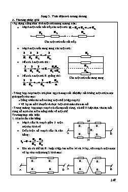 Tài liệu bồi dưỡng học sinh giỏi Vật lí Lớp 11 - Tập 1 - Phần 2: Dòng điện không đổi - Dạng 3: Tính điện trở tương đương - Chu Văn Biên