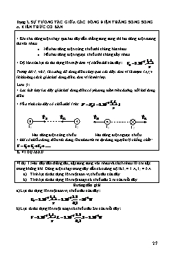 Tài liệu bồi dưỡng học sinh giỏi Vật lí Lớp 11 - Tập 2 - Phần 4: Từ trường - Chuyên đề 2: Lực từ - Dạng 2: Sự tương tác giữa các dòng điện thẳng song song - Chu Văn Biên