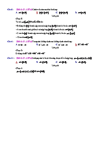 Trắc nghiệm Đại số Lớp 10 tách từ đề thi thử THPT Quốc gia - Chương 1 - Bài 3: Các tập hợp số - Mức độ 1.1 - Năm học 2017-2018 (Có đáp án)