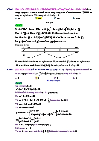 Trắc nghiệm Đại số Lớp 12 tách từ đề thi thử THPT Quốc gia - Chương 1 - Bài 1: Tính đơn điệu của hàm số - Mức độ 3.4 - Năm học 2017-2018 (Có đáp án)