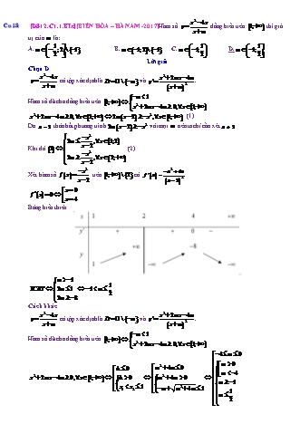 Trắc nghiệm Đại số Lớp 12 tách từ đề thi thử THPT Quốc gia - Chương 1 - Bài 1: Tính đơn điệu của hàm số - Mức độ 3.3 - Năm học 2017-2018 (Có đáp án)