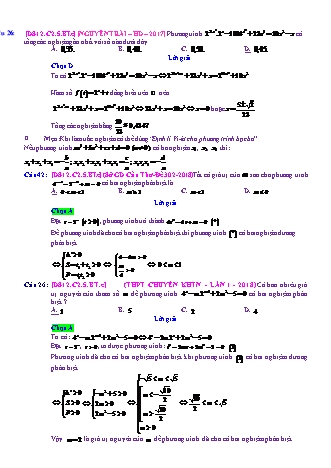 Trắc nghiệm Đại số Lớp 12 tách từ đề thi thử THPT Quốc gia - Chương 2 - Bài 5: Phương trình. Bất phương trình mũ - Mức độ 3.2 - Năm học 2017-2018 (Có đáp án)