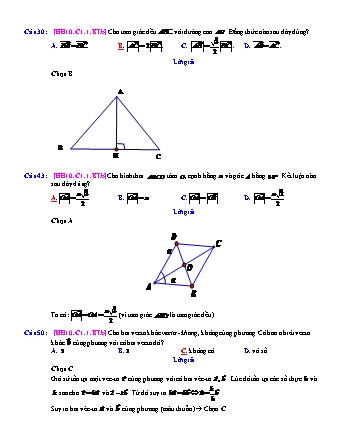 Trắc nghiệm Hình học Lớp 10 tách từ đề thi thử THPT Quốc gia - Chương 1 - Bài 1: Các khái niệm về vectơ - Mức độ 2.1 - Năm học 2017-2018 (Có đáp án)