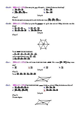 Trắc nghiệm Hình học Lớp 10 tách từ đề thi thử THPT Quốc gia - Chương 1 - Bài 2: Phép cộng trừ các vectơ - Mức độ 3.2 - Năm học 2017-2018 (Có đáp án)