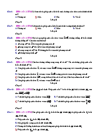 Trắc nghiệm Hình học Lớp 11 tách từ đề thi thử THPT Quốc gia - Chương 1 - Bài 2: Phép tịnh tiến - Mức độ 2.1 - Năm học 2017-2018 (Có đáp án)