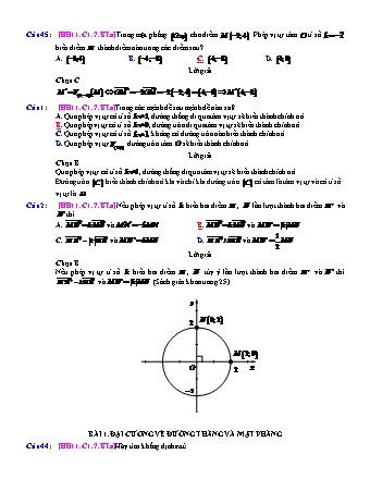 Trắc nghiệm Hình học Lớp 11 tách từ đề thi thử THPT Quốc gia - Chương 1 - Bài 7: Phép vị tự - Mức độ 1.1 - Năm học 2017-2018 (Có đáp án)