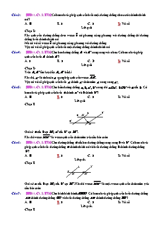Trắc nghiệm Hình học Lớp 11 tách từ đề thi thử THPT Quốc gia - Chương 1 - Bài 2: Phép tịnh tiến - Mức độ 2.6 - Năm học 2017-2018 (Có đáp án)
