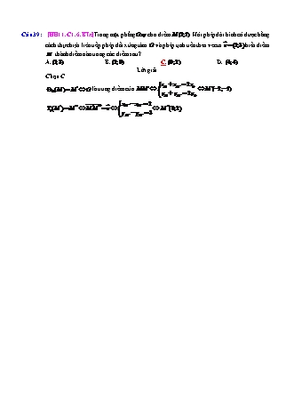 Trắc nghiệm Hình học Lớp 11 tách từ đề thi thử THPT Quốc gia - Chương 1 - Bài 6: Phép dời hình và hai hình bằng nhau - Mức độ 3.1 - Năm học 2017-2018 (Có đáp án)