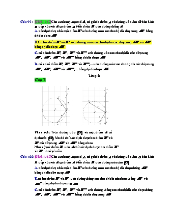 Trắc nghiệm Đại số Lớp 10 tách từ đề thi thử THPT Quốc gia - Chương 6 - Chủ đề 1: Cung và góc lượng giác - Dạng 2: Câu hỏi liên quan độ dài cung - Mức độ 2 - Năm học 2017-2018 (Có đáp án)