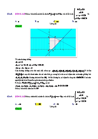 Trắc nghiệm Đại số Lớp 10 tách từ đề thi thử THPT Quốc gia - Chương 4 - Chủ đề 5: Bất phương trình và hệ bất phương trình bậc nhất hai ẩn - Dạng 3: Tìm miền nghiệm của hệ bất phương trình bậc nhất hai ẩn - Mức độ 3 - Năm học 2017-2018 (Có đáp án)