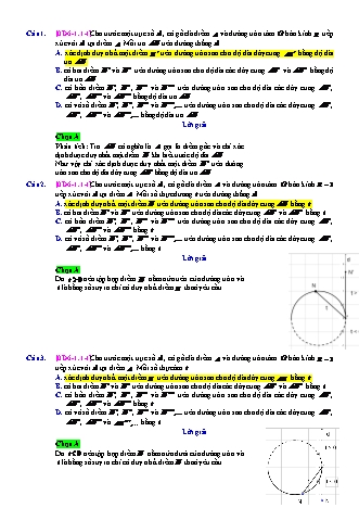 Trắc nghiệm Đại số Lớp 10 tách từ đề thi thử THPT Quốc gia - Chương 6 - Chủ đề 1: Cung và góc lượng giác - Dạng 1: Câu hỏi liên quan số đo của góc, cung - Mức độ 1 - Năm học 2017-2018 (Có đáp án)