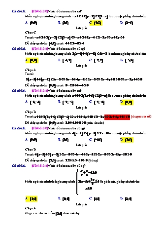 Trắc nghiệm Đại số Lớp 10 tách từ đề thi thử THPT Quốc gia - Chương 4 - Chủ đề 5: Bất phương trình và hệ bất phương trình bậc nhất hai ẩn - Câu hỏi chưa phân dạng - Mức độ 2 - Năm học 2017-2018 (Có đáp án)