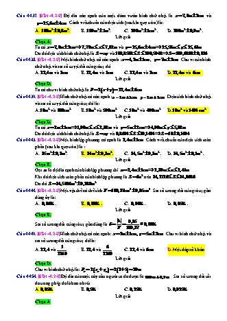 Trắc nghiệm Đại số Lớp 10 tách từ đề thi thử THPT Quốc gia - Chương 1 - Chủ đề 4: Số gần đúng. Sai số - Dạng 2: Tính toán số gần đúng, sai số - Mức độ 2 - Năm học 2017-2018 (Có đáp án)