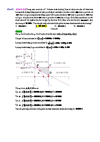 Trắc nghiệm Đại số Lớp 10 tách từ đề thi thử THPT Quốc gia - Chương 4 - Chủ đề 8: Một số phương trình và bất phương trình quy về bậc 2 - Dạng 8: Các bài toán thực tế - Năm học 2017-2018 (Có đáp án)