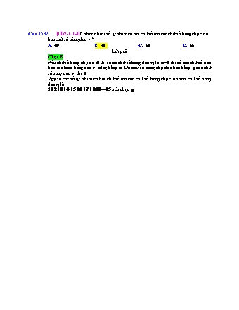 Trắc nghiệm Đại số Lớp 11 tách từ đề thi thử THPT Quốc gia - Chương 2 - Chủ đề 1: Quy tắc cộng. Quy tắc nhân - Dạng 1: Toán chọn (thuần cộng) - Mức độ 3 - Năm học 2017-2018 (Có đáp án)