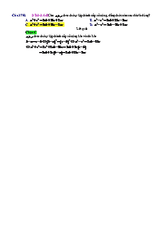 Trắc nghiệm Đại số Lớp 11 tách từ đề thi thử THPT Quốc gia - Chương 3 - Chủ đề 3: Cấp số cộng - Dạng 6: Điều kiện để nghiệm phương trình lập thành cấp số cộng - Mức độ 3 - Năm học 2017-2018 (Có đáp án)
