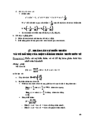 Kiến thức trọng tâm Giải tích Lớp 12 - Chương 1, Phần 2: Ứng dụng đạo hàm để khảo sát và vẽ đồ thị hàm số