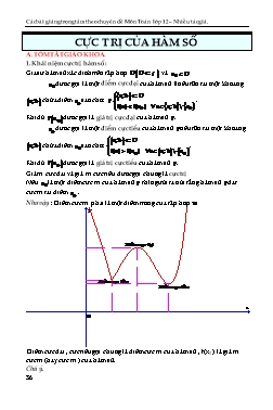 Phương pháp giải các chuyên đề Giải tích Lớp 12 - Chủ đề: Cực trị của hàm số (Có hướng dẫn)