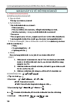 Phương pháp giải các chuyên đề Giải tích Lớp 12 - Chủ đề: Khảo sát và vẽ đồ thị hàm số (Có hướng dẫn)