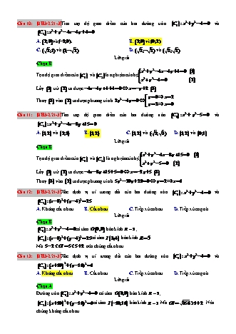 Trắc nghiệm Hình học Lớp 10 tách từ đề thi thử THPT Quốc gia - Chương 3 - Chủ đề 2: Phương trình đường tròn - Dạng 21: Vị trí tương đối giữa hai đường tròn - Mức độ 3 - Năm học 2017-2018 (Có đáp án)