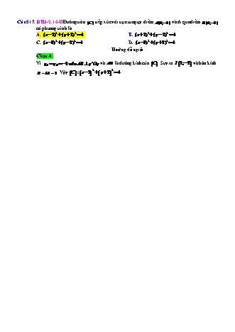 Trắc nghiệm Hình học Lớp 10 tách từ đề thi thử THPT Quốc gia - Chương 3 - Chủ đề 2: Phương trình đường tròn - Dạng 16: Phương trình đường tròn qua A, B và tiếp xúc với d - Năm học 2017-2018 (Có đáp án)