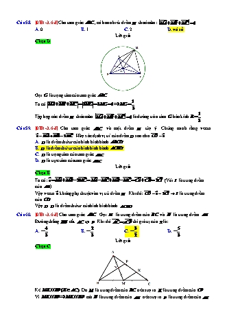 Trắc nghiệm Hình học Lớp 10 tách từ đề thi thử THPT Quốc gia - Chương 1 - Chủ đề 3: Phép nhân một số với một vectơ - Dạng 6: Tìm tập hợp điểm thoả điều kiện cho trước - Mức độ 3 - Năm học 2017-2018 (Có đáp án)