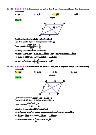 Trắc nghiệm Hình học Lớp 10 tách từ đề thi thử THPT Quốc gia - Chương 2 - Chủ đề 3: Các hệ thức lượng trong tam giác và giải tam giác - Dạng 6: Các bài toán tổng hợp - Mức độ 3 - Năm học 2017-2018 (Có đáp án)