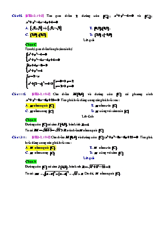 Trắc nghiệm Hình học Lớp 10 tách từ đề thi thử THPT Quốc gia - Chương 3 - Chủ đề 2: Phương trình đường tròn - Dạng 19: Vị trí tương đối giữa điểm và đường tròn - Mức độ 2 - Năm học 2017-2018 (Có đáp án)