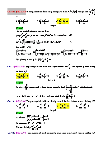 Trắc nghiệm Hình học Lớp 10 tách từ đề thi thử THPT Quốc gia - Chương 3 - Chủ đề 3: Phương trình elip - Dạng 4: Phương trình elip biết các yếu tố (tâm sai, độ dài các trục, tiêu cự) - Mức độ 2 - Năm học 2017-2018 (Có đáp án)
