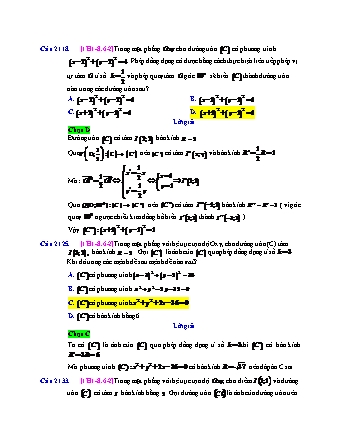 Trắc nghiệm Hình học Lớp 11 tách từ đề thi thử THPT Quốc gia - Chương 1 - Chủ đề 8: Phép đồng dạng - Dạng 6: Phương trình ảnh, tạo ảnh của đường tròn qua phép đồng dạng (không có phép đối xứng) - Năm học 2017-2018 (Có đáp án)