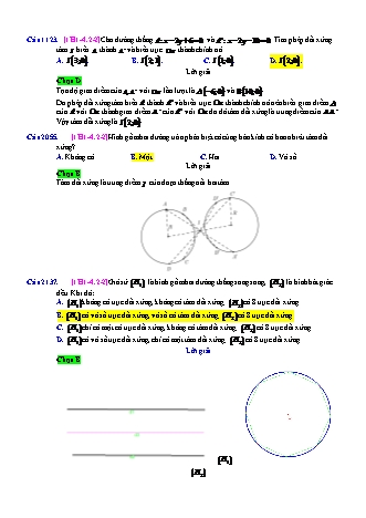 Trắc nghiệm Hình học Lớp 11 tách từ đề thi thử THPT Quốc gia - Chương 1 - Chủ đề 4: Phép đối xứng tâm - Dạng 2: Tâm đối xứng của một hình - Mức độ 2 - Năm học 2017-2018 (Có đáp án)