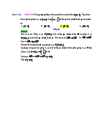 Trắc nghiệm Hình học Lớp 11 tách từ đề thi thử THPT Quốc gia - Chương 1 - Chủ đề 8: Phép đồng dạng - Dạng 4: Toạ độ ảnh, tạo ảnh của điểm qua phép đồng dạng (không có phép đối xứng) - Năm học 2017-2018 (Có đáp án)