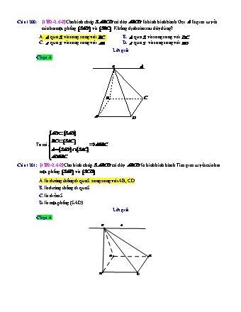 Trắc nghiệm Hình học Lớp 11 tách từ đề thi thử THPT Quốc gia - Chương 2 - Chủ đề 2: Hai đường thẳng chéo nhau và song song - Dạng 6: Tìm giao tuyến (với d song song d’) - Mức độ 2 - Năm học 2017-2018 (Có đáp án)