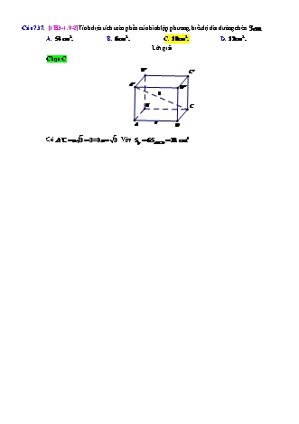 Trắc nghiệm Hình học Lớp 11 tách từ đề thi thử THPT Quốc gia - Chương 3 - Chủ đề 1: Vectơ trong không gian - Dạng 9: Toán max, min liên quan đến vectơ - Mức độ 2 - Năm học 2017-2018 (Có đáp án)