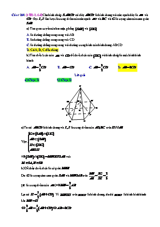 Trắc nghiệm Hình học Lớp 11 tách từ đề thi thử THPT Quốc gia - Chương 2 - Chủ đề 2: Hai đường thẳng chéo nhau và song song - Dạng 6: Tìm giao tuyến (với d song song d’) - Mức độ 3 - Năm học 2017-2018 (Có đáp án)