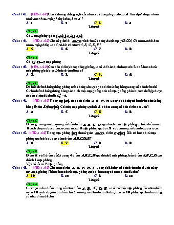 Trắc nghiệm Hình học Lớp 11 tách từ đề thi thử THPT Quốc gia - Chương 2 - Chủ đề 1: Đường thẳng và mặt phẳng - Dạng 6: Mối liên hệ giữa điểm, đường, mặt - Mức độ 2 - Năm học 2017-2018 (Có đáp án)