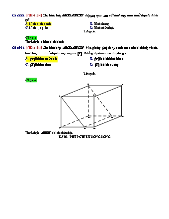 Trắc nghiệm Hình học Lớp 11 tách từ đề thi thử THPT Quốc gia - Chương 2 - Chủ đề 1: Đường thẳng và mặt phẳng - Dạng 3: Đọc hình vẽ (giao tuyến, giao điểm) - Mức độ 1 - Năm học 2017-2018 (Có đáp án)