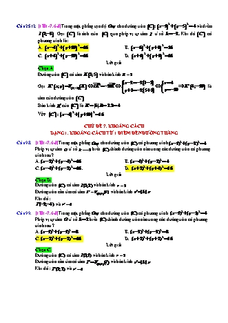 Trắc nghiệm Hình học Lớp 11 tách từ đề thi thử THPT Quốc gia - Chương 1 - Chủ đề 7: Phép vị tự - Dạng 6: Phương trình ảnh, tạo ảnh của đường tròn qua phép vị tự - Mức độ 3 - Năm học 2017-2018 (Có đáp án)