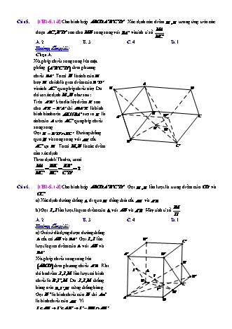 Trắc nghiệm Hình học Lớp 11 tách từ đề thi thử THPT Quốc gia - Chương 2 - Chủ đề 5: Phép chiếu song song. Hình biểu diễn của một hình trong không gian - Dạng 1: Hình biểu diễn qua phép chiếu song song - Mức độ 3 - Năm học 2017-2018 (Có đáp án)