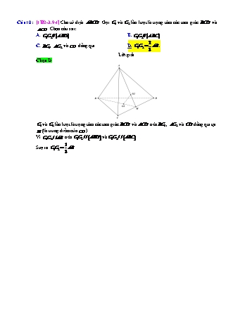 Trắc nghiệm Hình học Lớp 11 tách từ đề thi thử THPT Quốc gia - Chương 2 - Chủ đề 3: Đường thẳng và mặt phẳng song song - Dạng 9: Bài toán tính toán hình học - Mức độ 1 - Năm học 2017-2018 (Có đáp án)