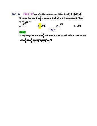 Trắc nghiệm Hình học Lớp 11 tách từ đề thi thử THPT Quốc gia - Chương 1 - Chủ đề 8: Phép đồng dạng - Dạng 1: Các tính chất của phép đồng dạng - Mức độ 2 - Năm học 2017-2018 (Có đáp án)