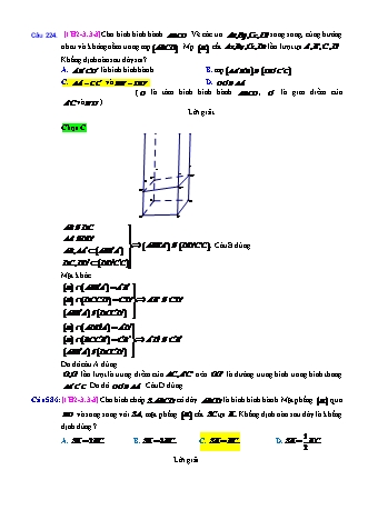 Trắc nghiệm Hình học Lớp 11 tách từ đề thi thử THPT Quốc gia - Chương 2 - Chủ đề 3: Đường thẳng và mặt phẳng song song - Dạng 3: Đọc hình vẽ (giao tuyến, giao điểm, thiết diện) - Mức độ 3 - Năm học 2017-2018 (Có đáp án)