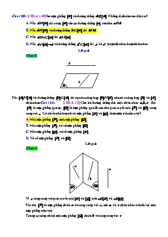 Trắc nghiệm Hình học Lớp 11 tách từ đề thi thử THPT Quốc gia - Chương 2 - Chủ đề 3: Đường thẳng và mặt phẳng song song - Dạng 1: Câu hỏi lý thuyết - Mức độ 2 - Năm học 2017-2018 (Có đáp án)