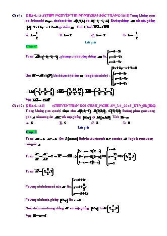Trắc nghiệm Hình học Lớp 12 tách từ đề thi thử THPT Quốc gia - Chương 3 - Chủ đề 6: Toán tổng hợp về phương pháp tọa độ không gian - Dạng 13: Tìm giao điểm của đường thẳng và mặt phẳng - Mức độ 3 - Năm học 2017-2018 (Có đáp án)