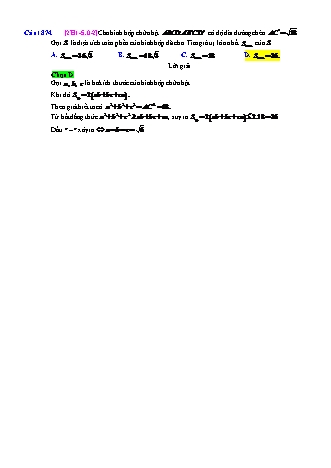 Trắc nghiệm Hình học Lớp 12 tách từ đề thi thử THPT Quốc gia - Chương 1 - Chủ đề 5: Cực trị trong hình học không gian - Câu hỏi chưa phân dạng - Mức độ 2 - Năm học 2017-2018 (Có đáp án)